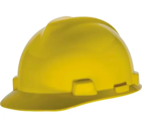 Yellow construction safety hard hat