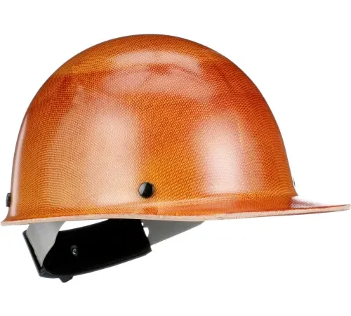 Orange construction safety hard hat