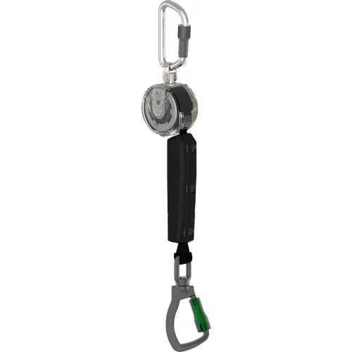 Retractable tool tether with carabiners