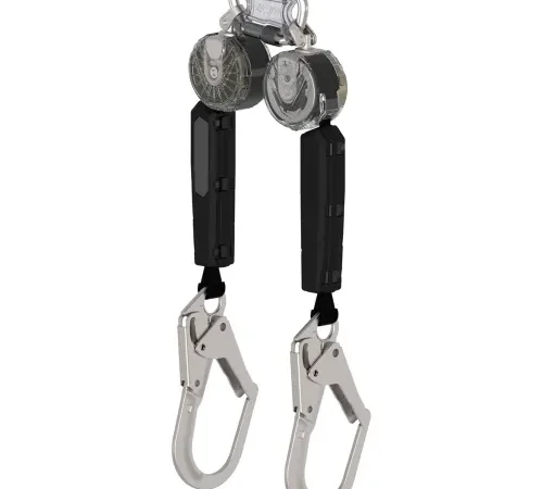 Dual retractable tool lanyard with carabiners