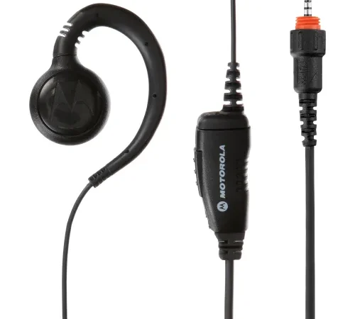 Motorola Swivel Earpiece w/ Short Cord, Inline PTT & Mic for use with CLP Portable Radios