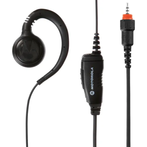 Motorola Swivel Earpiece w/ Short Cord, Inline PTT & Mic for use with CLP Portable Radios