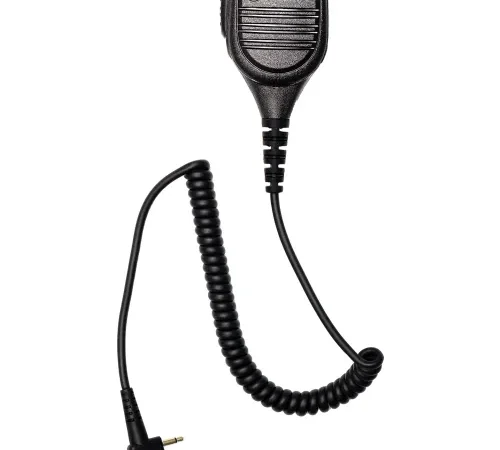 Motorola Remote Speaker Microphone with Ear Jack, Coiled Cord and Swivel Clothing Clip