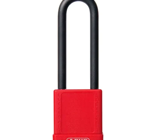ABUS 74HB/40-75 Keyed Alike Lockout Padlock, Non-Conductive 3-Inch Shackle, Red, 06771 - Pkg Qty 8