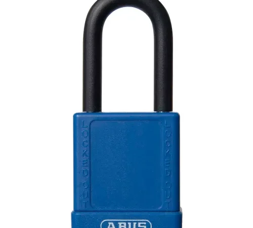 ABUS 74/40 Keyed Different Lockout Padlock, 1-1/2-Inch Non-Conductive Shackle, Blue, 09801 - Pkg Qty 10