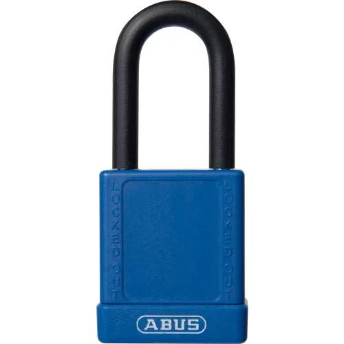 ABUS 74/40 Keyed Different Lockout Padlock, 1-1/2-Inch Non-Conductive Shackle, Blue, 09801 - Pkg Qty 10