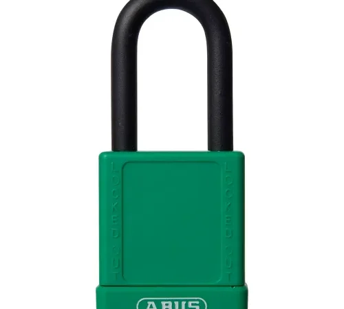 ABUS 74/40 Keyed Different Lockout Padlock, 1-1/2-Inch Non-Conductive Shackle, Green, 09802 - Pkg Qty 10
