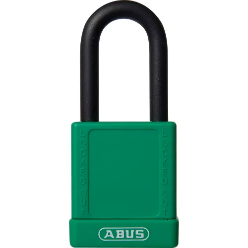 ABUS 74/40 Keyed Different Lockout Padlock, 1-1/2-Inch Non-Conductive Shackle, Blue, 09801 - Pkg Qty 10 - Image 2