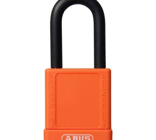 ABUS 74/40 Keyed Different Lockout Padlock, 1-1/2-Inch Non-Conductive Shackle, Orange, 09803 - Pkg Qty 10