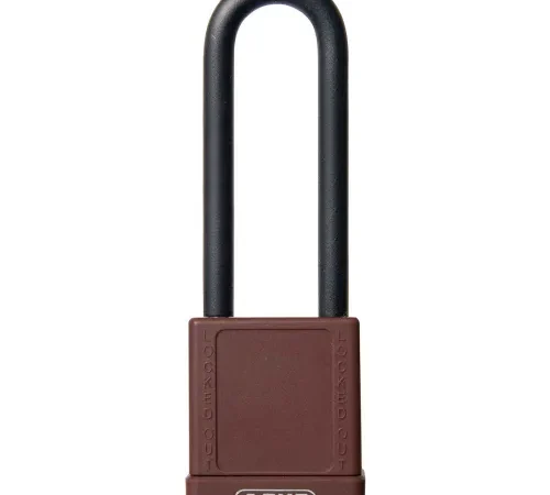 ABUS 74HB/40-75 Keyed Different Lockout Padlock, Non-Conductive 3-Inch Shackle, Brown, 09847 - Pkg Qty 8