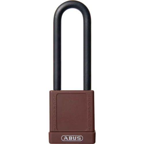 ABUS 74HB/40-75 Keyed Different Lockout Padlock, Non-Conductive 3-Inch Shackle, Brown, 09847 - Pkg Qty 8