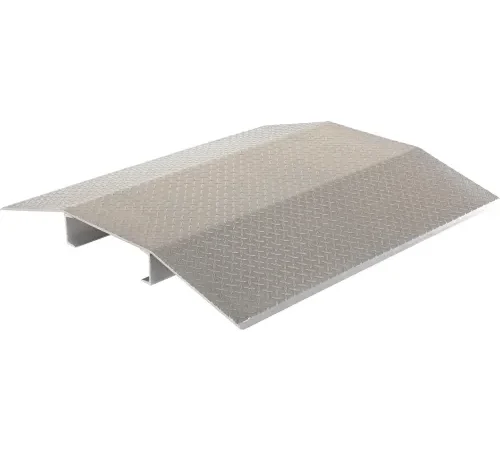 Vestil" Fabricated Aluminum Hose & Cable Crossover, 2000 lb. Cap., 44" x 48" x 4-3/8", Silver