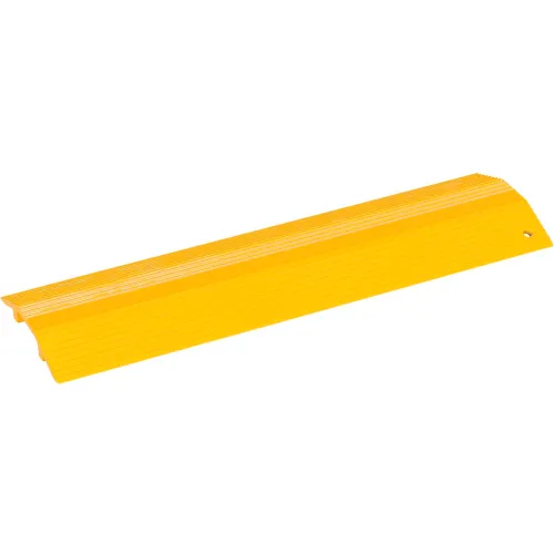Extruded Aluminum Hose & Cable Crossover, Yellow, 24" x 7-1/8" x 1-1/16"