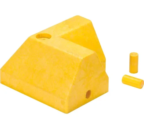 Vestil" Modular Guard Curb, L-Section, 8-3/4"L x 6"W x 5"H, Yellow