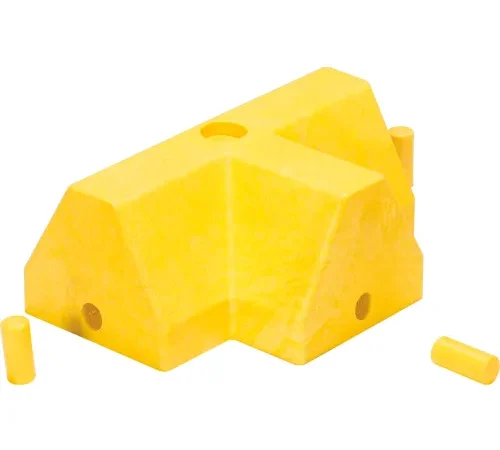 Vestil" Modular Guard Curb, T-Section, 12"L x 6"W x 5"H, Yellow