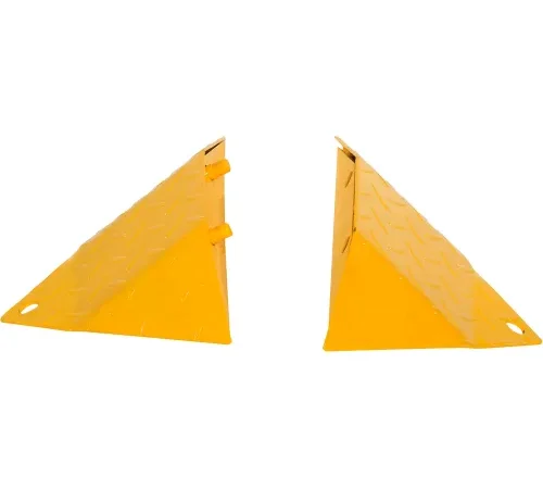 Vestil" Traffic Spiked Speed Bump End Caps, 15-1/4"L x 10-5/8"W x 2"H, Yellow