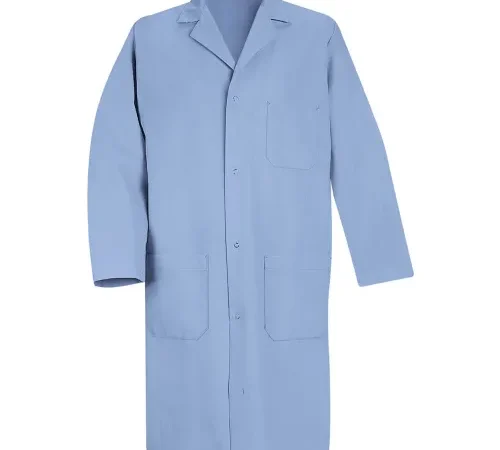 Light blue lab coat with pockets