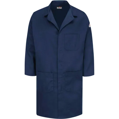 Navy blue lab coat with pockets