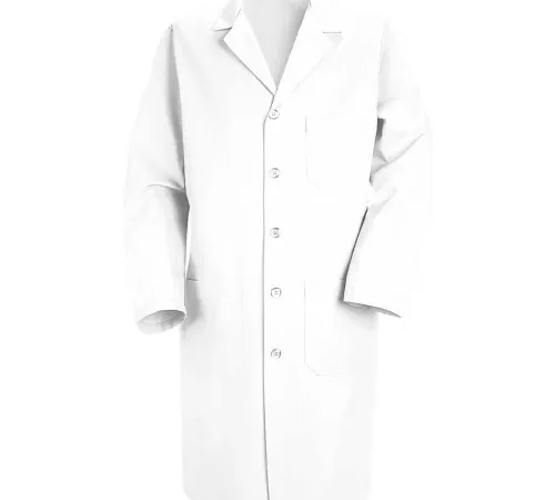 Long white lab coat with pockets