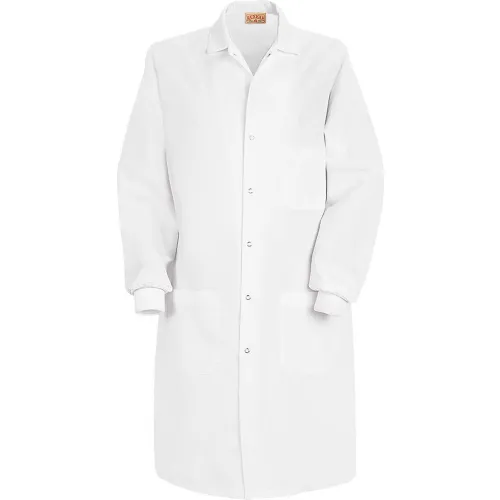 Long white lab coat with front pockets