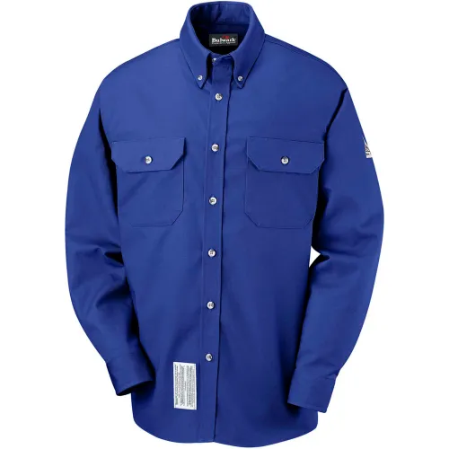 EXCEL FR ComforTouch FR Dress Uniform Shirt SLU2, Royal Blue, Size XL Long