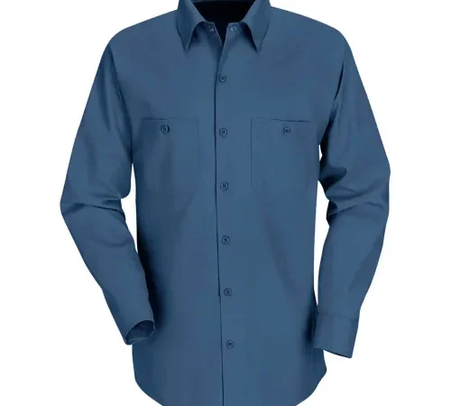Red Kap® Men's Industrial Work Shirt Long Sleeve Dark Blue Regular-L SP14