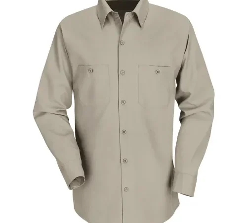 Red Kap® Men's Industrial Work Shirt Long Sleeve Chocolate Brown Long-L SP14