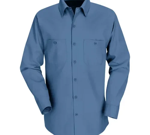 Red Kap® Men's Industrial Work Shirt Long Sleeve Dark Blue Regular-L SP14