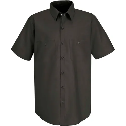 Red Kap® Men's Industrial Work Shirt Short Sleeve Charcoal XL SP24