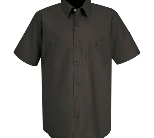 Red Kap® Men's Industrial Work Shirt Short Sleeve Charcoal XL SP24