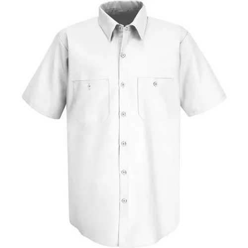 Red Kap® Men's Industrial Work Shirt Short Sleeve White Long-M SP24 - Image 2