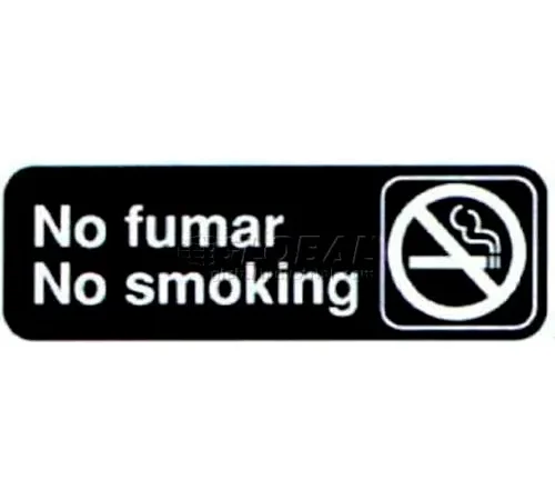 Vollrath No Fumar/No Smoking, 4589, Sign, 3" X 9"