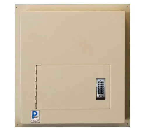 Protex Through-The-Wall Depository Drop Box WDD-180E - Electronic Lock 14"W x 12"D x 15"H, Beige