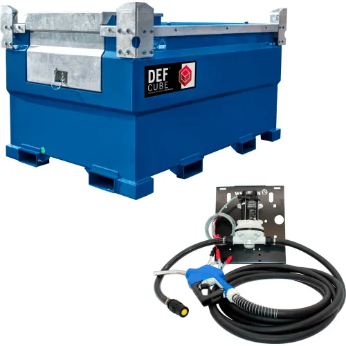 Western Global DEFCube 597 Gallon DEF Transfer Tank, 12V/9 GPM Pump Kit & Level Gauge