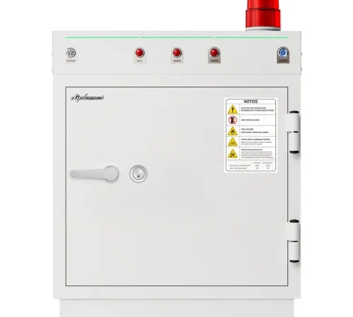 Wilson Safe Diplomat Battery Safe, 6 Charging Points, 27"W x 28"D x 34"H, Ivory