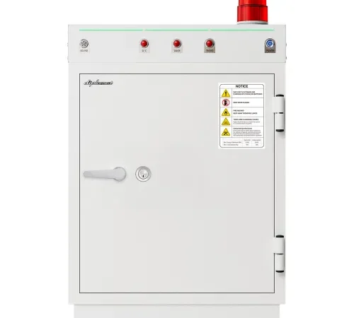 Wilson Safe Diplomat Battery Safe, 12 Charging Points, 27"W x 28"D x 39"H, Ivory