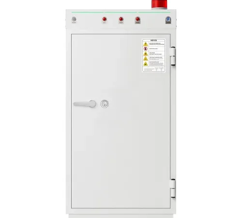 Wilson Safe Diplomat Battery Safe, 18 Charging Points, 27"W x 28"D x 54-1/2"H, Ivory