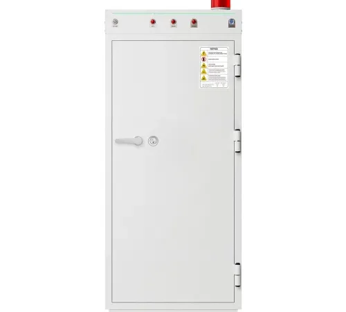 Wilson Safe Diplomat Battery Safe, 24 Charging Points, 27"W x 28"D x 63"H, Ivory