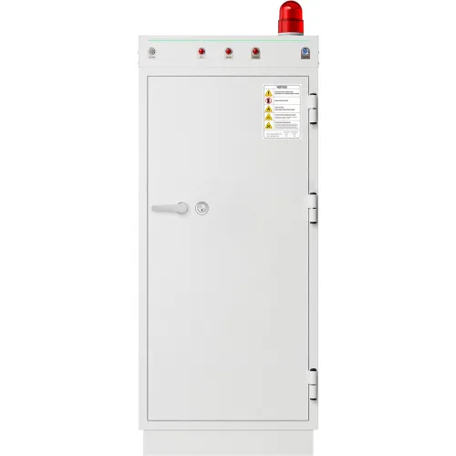 Wilson Safe Diplomat Battery Safe, 24 Charging Points, 27"W x 28"D x 63"H, Ivory