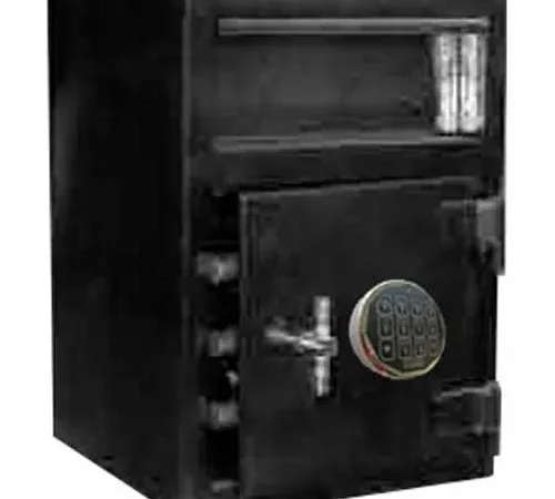 Black drop safe with electronic keypad lock