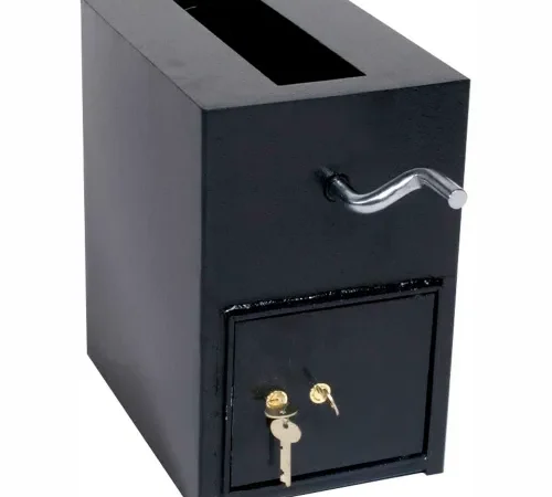 Wilson Safe Depository Safe RH13K Dual Key Lock - 14-1/4"W x 8-1/4"D x 13"H, Black