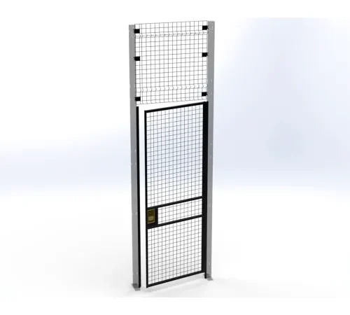 Husky Rack & Wire" Welded Wire Security Partition Swing Door, HRSO, 3'W x 10'H, Black