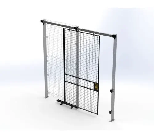 industrial metal mesh sliding safety gate