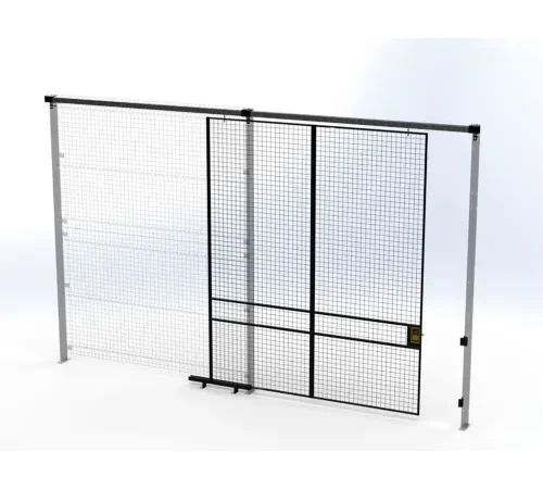 industrial wire mesh sliding safety gate