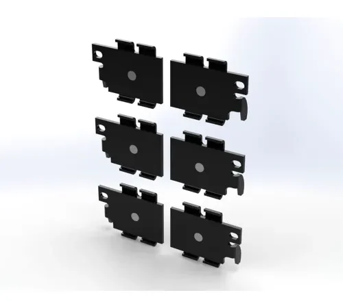 Husky Rack & Wire" Welded Wire Security Partition Bolt-On Clips Kit, Black