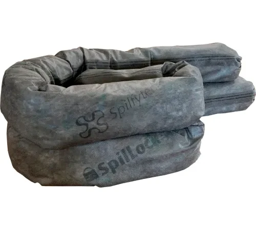 Spilfyter? Absorbent Sock with SpilLock, Premium Weight, 3"W x 10'L, Gray, 6/Pack