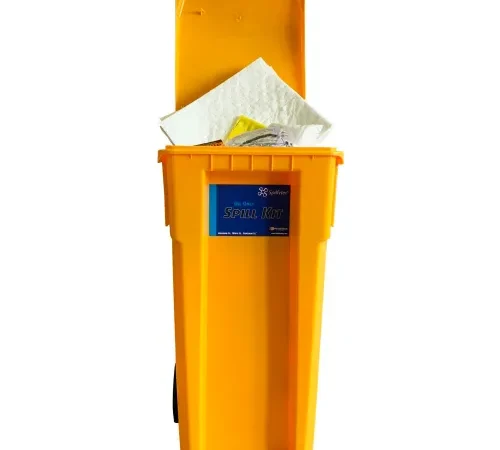Spilfyter Oil Only Dash Spill Kit, 30 Gallon Capacity Wheeled Bin