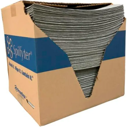 Spilfyter Universal Three-Ply Pad, Heavy Weight, 16"W x 18"L, Gray, 100/Pack - Image 4