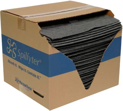 Spilfyter? Universal Three-Ply Pad, Premium Weight, 16"W x 18"L, Gray, 100/Pack