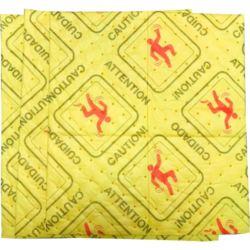 Spilfyter Universal Pad, Medium Weight, 16"W x 18"L, Hi-Vis Yellow, 200/Pack